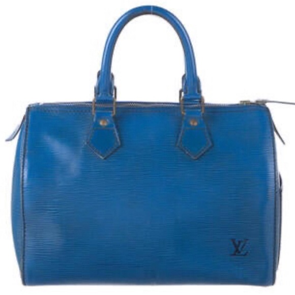 Louis Vuitton Handbags - Authentic Louis Vuitton Epi Blue Speedy 25